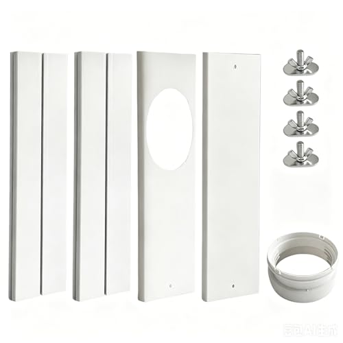Portable AC Window Vent Kit - Complete Air Conditioner Window Kit, Adjustable PVC Window Seal Kit...