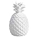 Ceramic Airtight Pineapple Cookie Jar Storage Container Large - White