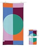 Buvanha Mikrofaser-Strandtuch 200 x 90 cm – Schnelltrocknendes, leichtes Reisehandtuch mit Tasche – Sandfreies Strandtuch für Damen & Herren – Ideal für Fitness, Yoga, Schwimmen – Belize 01