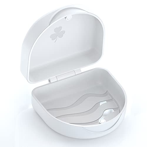 Magnetic Denture Case for Retainer & Mouth Guard Slim U-Shape Travel Box