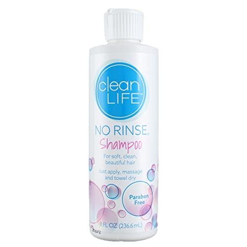 No-Rinse Shampoo, 8 fl oz - Leaves Hair Fresh, Clean and Odor, Rinse-Free Formula