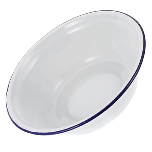 GRIRIW Oven Safe Enamel Dishes Set Deep Pie Plate for Baking Vintage Style Enamelware Sturdy Construction Great for Family Gatherings 22cm