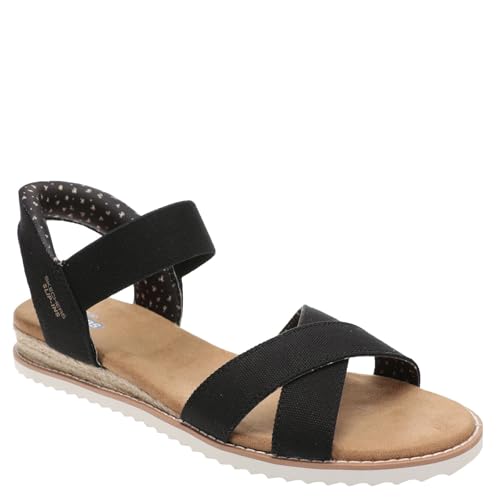 Sandales Skechers femme noir 39 idéales pour vos promenades estivales et voyages