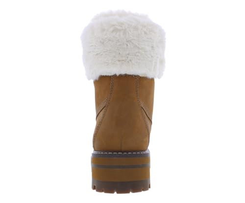 Timberland Timberland Courmayeur Valley 6 Inch Waterproof Warmlined Boot Womens Shoes Size 8.5, Color: Medium Brown/White/Brown