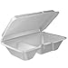 9 x 6 x 4 Two Compartment Foam Hinged Container with Removable Lid 200 CT