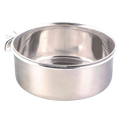 TRIXIE Ciotola in Acciaio Inox con Attacco a Vite, 900 ml/ø 14 cm