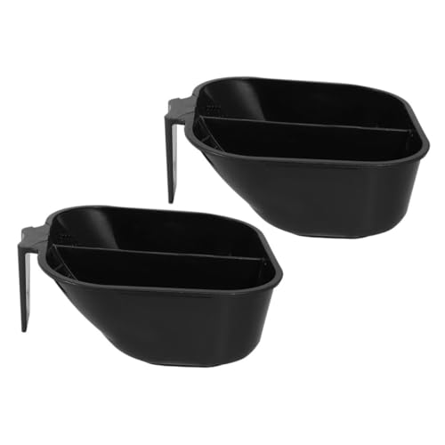 CIYODO 2 Pièces Bol à Teinture Cheveux Plastique avec Poignée et Base Antidérapante Bol Mélangeur Stable pour Salon Coiffure et Usage DIY pour Coloration et Soins Huileux