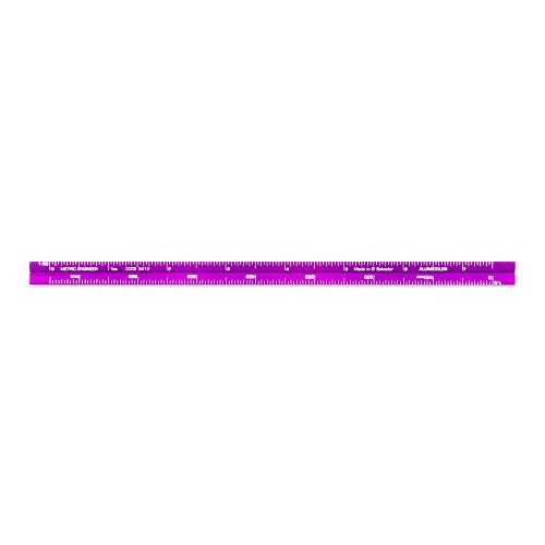 Image of Alumicolor Aluminum Engineer Metric Pocket Drafting Scale, 15CM, Purple