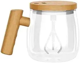 Caneca Mixer Misturadora Elétrica SEM Pelotas: Dissolva Whey, Colágeno e Café em Segundos | Copo Automático Recarregável USB 400ml (7000rpm) MARROM