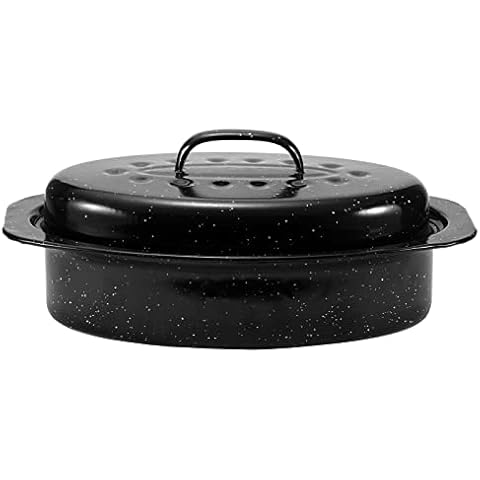 JY COOKMENT Plat à rôtir en granit émaillé 33 cm Cover