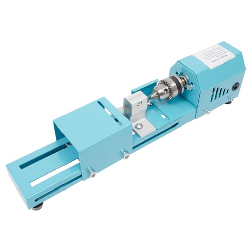 ZERNEIL Mini Lathe Beads Polisher Machine Wood Lathe Machine Professional Table Top Lathe Tool Kit - Processing Diameter 50mm - Mini Lathe Machine for Woodworking, Cutting, and DIY Projects