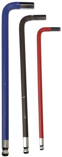US PRO Tools 9PC Multicoloured Extra Long Metric Ball End Hex Key Set 1.5-10mm 1634