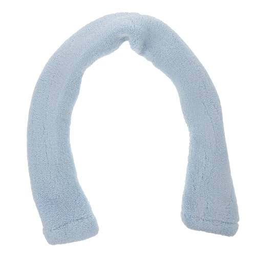 Ciieeo 2pcs Toilet Warmer Seat Cover Blue Soft Warm Stretchable Easy Snap Button Toilet Seat Cushion Pad