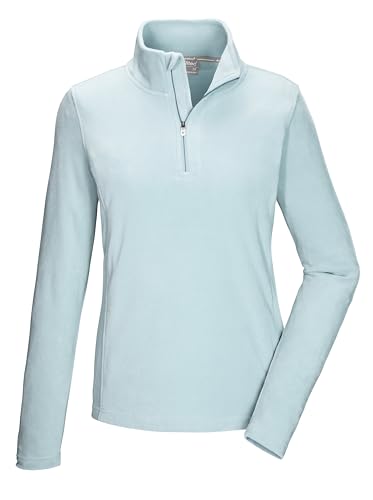 killtec Damen Fleeceshirt mit Stehkragen und Reißverschluss KSW 101 WMN FLC SHRT, hell eisblau, 46, 40880-000