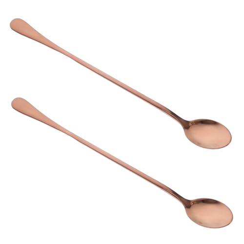 FUNOMOCYA Pcs Stainless Steel Long Handle Ice Spoon Bartender Accessories Long Stirring Spoon for Drinks