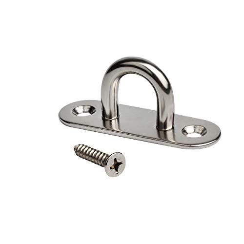 image for WOFTD 10-Pack 304 Stainless Steel Ceiling Hook Ring Hooks 1. 8 inch M5