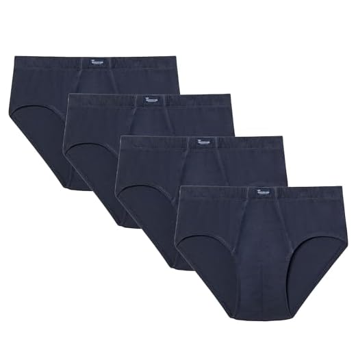 Abanderado Lote X4 Slip Abierto de Algodón Calzoncillos, Azul (Marino 0m9), Medium (Tamaño del Fabricante:48) (Pack de 4) para Hombre