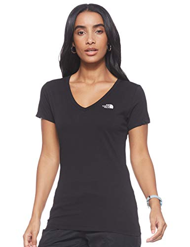 The North Face S/S Simple Dome Camiseta de Manga Corta, Mujer, TNF Black/TNF White, XL