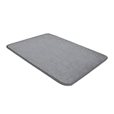 Felpudo súper absorbente: el tapete mágico y limpio puede eliminar fácilmente el lodo, la suciedad, el polvo, la arena, la nieve, el aguanieve, el aguanieve y la hierba de los zapatos al instante. Simplemente configúralo para limpiar, manteniéndote en casa secando y limpiando todos los días.