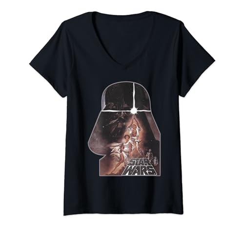 T-shirt Star Wars femme col en V fini les hauts de fan sans forme