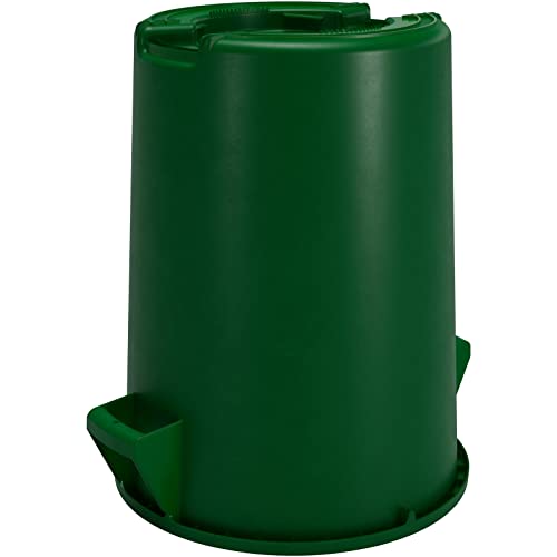 Image of SPARTA Bronco 32 Gallon Trash Can, Thick Polyethylene Bin, NSF Certified Waste Container with Top Handles, Bottom Handholds, Reinforced Base and Stackable, LLDPE, 32 Gallon, Green (Pack of 4)