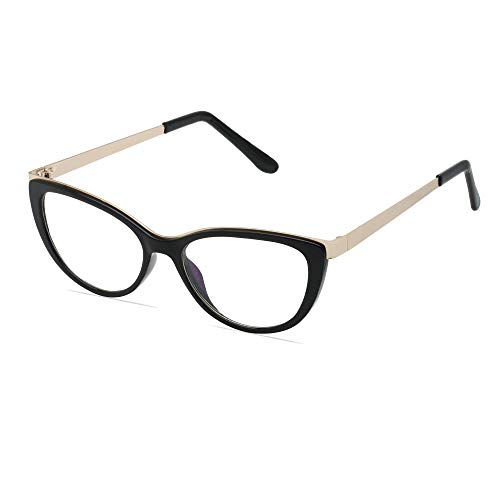 Premium Blue light blocking glasses - Cateye Frame equipped with Metal Arms and high grade blue block lenses- Anti Eyestrain