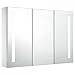 vidaXL Armario de Cuarto de Baño con Espejo y LED Mobiliario Hogar Accesorios Muebles Organización Almacenamiento Estilo Moderno Funcional 89x14x62cm