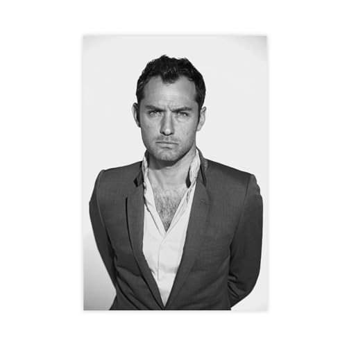 Jude Law Poster (20) sur toile - Décoration murale pour salon, chambre à coucher - 30 x 45 cm