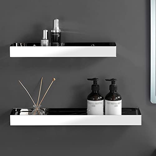 Support de rangement durable en acier inoxydable argenté pour douche