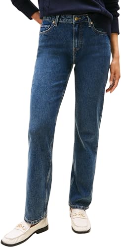 VESTIBILITÀ OTTIMALE: Questi pantaloni in denim straight fit con gamba dritta creano una splendida silhouette e valorizzano la figura. Grazie alla componente elasticizzata non limitano comunque i tuoi movimenti.