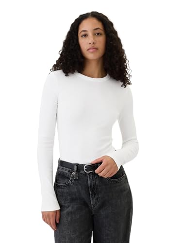 Haut côtelé à manches longues de qualité supérieure et finitions soignées