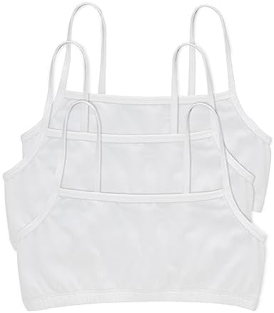 Hanes Women's String Bralette Pack, 3-Pack, Cotton Sports Bralette Bras for Women, Solid or Assorted Wireless Bras
