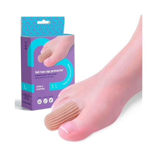 feet bcn - 6 Protectores de Silicona | Protege Pies, Manos y Uñas | Dedal recortable | Talla L. 20mm Diámetro y 60mm Largo | Recortable | ¡Adiós Uñas Negras!