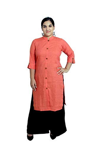 Image of SINDOORI Collar Kurta for Women Solid Colour S to 6XL Plus Size Kurta for Women