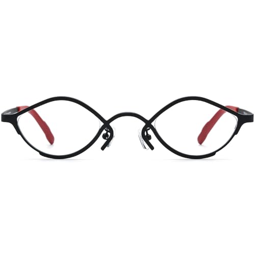 Image of FONEX Colorful Pure Titanium Glasses Frame Women Retro Round Eyeglasses