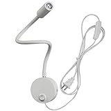 BRILLRAYDO 3W LED Light Picture Lamp Fixture Flexible Pipe with Button Plug-in White Finish Warm Whi
