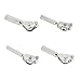 HERCHR Aluminium Alloy Fishing Rod Roller Guide Tip Top Double Pulley Roller Rod Tip Guide for Sea Boat Trolling Fishing, Silver, Inner Diameter: 5mm(5mm)