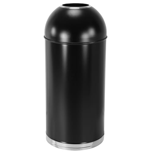 Caneca de basura metálica 58 litros negro