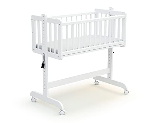 AT4 - Cuna de colecho de Madera de 40 x 80 Essentiel (Blanco, Cuna)