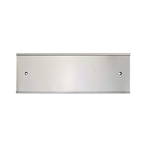 3-1/4 x 10 x 1/16 inch Wall Mount Nameplate Holder (Silver)