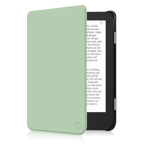 Fintie Hülle für Tolino Shine Color/Shine 5/4 & Kobo Clara Colour/Clara BW/2E eReader - Ultradünne Hülle mit Auto Schlaf/Wach und Magnetverschluss Agavengrün