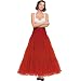Shimaly Women's Floor Length Wedding Petticoat Long Underskirt for Formal Dress (S-M, Red)