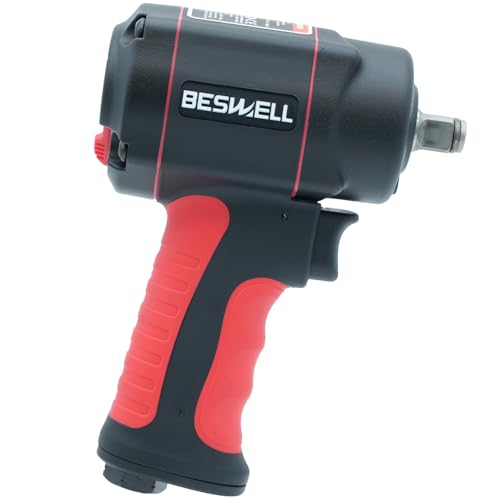 BESWELL-885 Ft.lbs Max Loosen Torque 1/2" Stubby Size Jumbo Hammer Air Impact Wrench-BW-112B3N