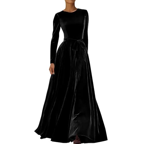 Robe en velours chic de style occidental pour sortie décontractée