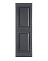 Perfect Shutters Premier Raised Panel Exterior Decorative Shutter, 15" x 63", Dark Gray