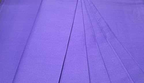 Image of 100% Cotton Unstitched Material for Women's Skirts, Saree Petticoats, Pyjamas, Patiyala Pants, Salwar, 2 Meter Poplin,89 cms Width Fabric (Lovender)