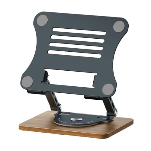 Support ordinateur portable bois et métal pliable pour bureau