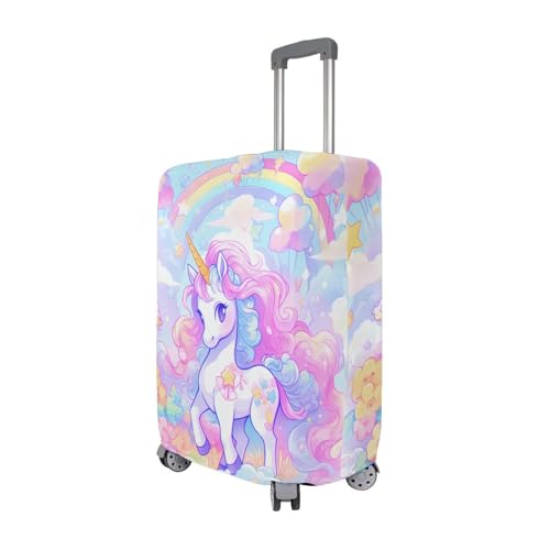 senya Travel Luggage Cover Suitcase Protector Unicorn Rainbow Balloon Washable Baggage Covers Fits 26-28 Inch Luggage3