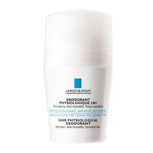 La Roche Posay, Desodorante Roll On 24 Horas, Piel sensible, Antiolor, Sin alcohol - 50 gr
