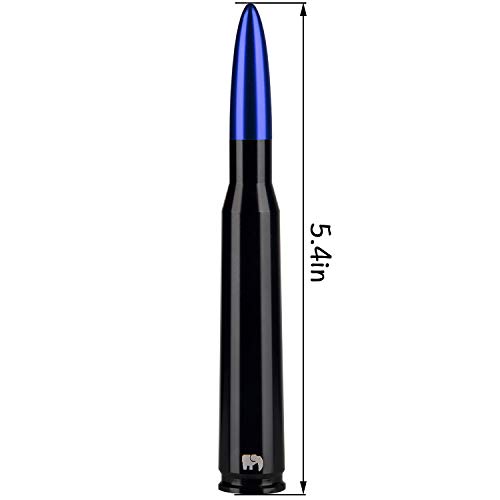 Image of ONE250 Bullet Style Antenna for Harley Davidson Motorcycles All Models (1998-2020) - Will fit Any Harley Davidson Street Glide, Road Glide, Road King or Electra Glide (Blue)